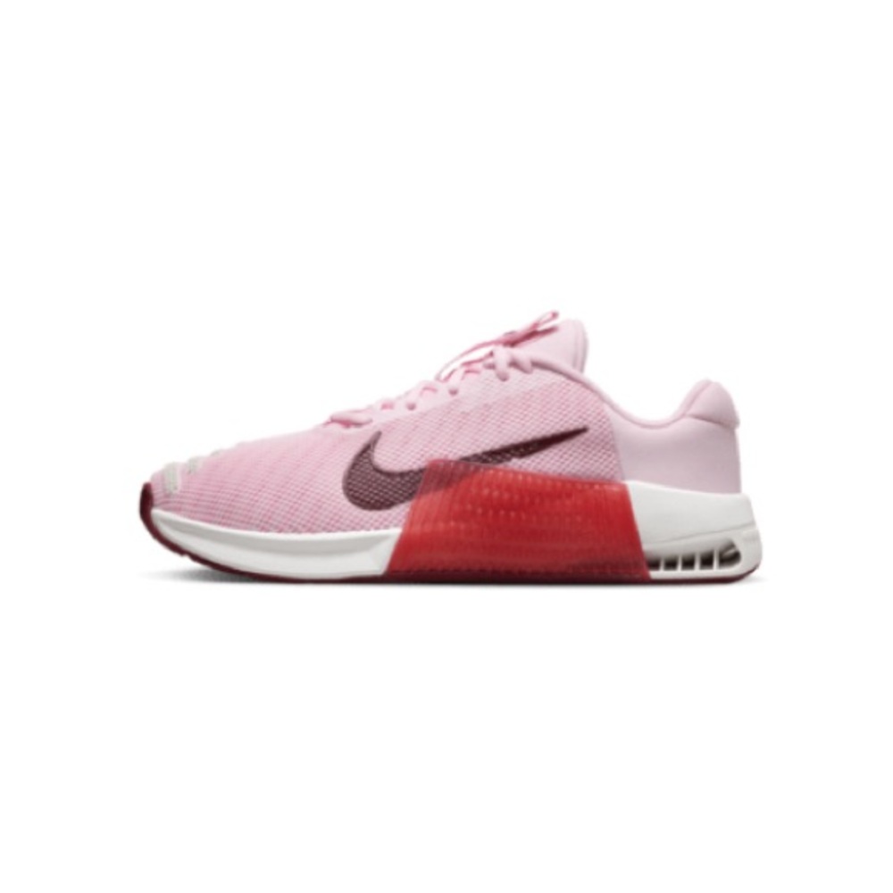 Nike Women's Pink and Red Metcon 9 Athletic Shoes